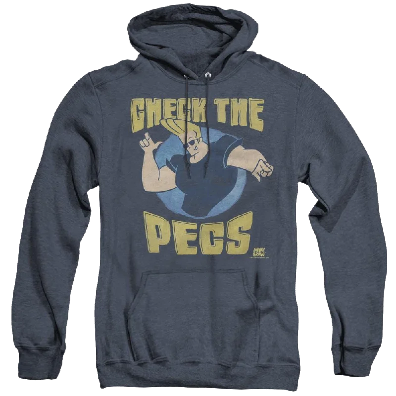 Can't Miss Johnny Bravo Check The Pects - Heather Pullover Hoodie