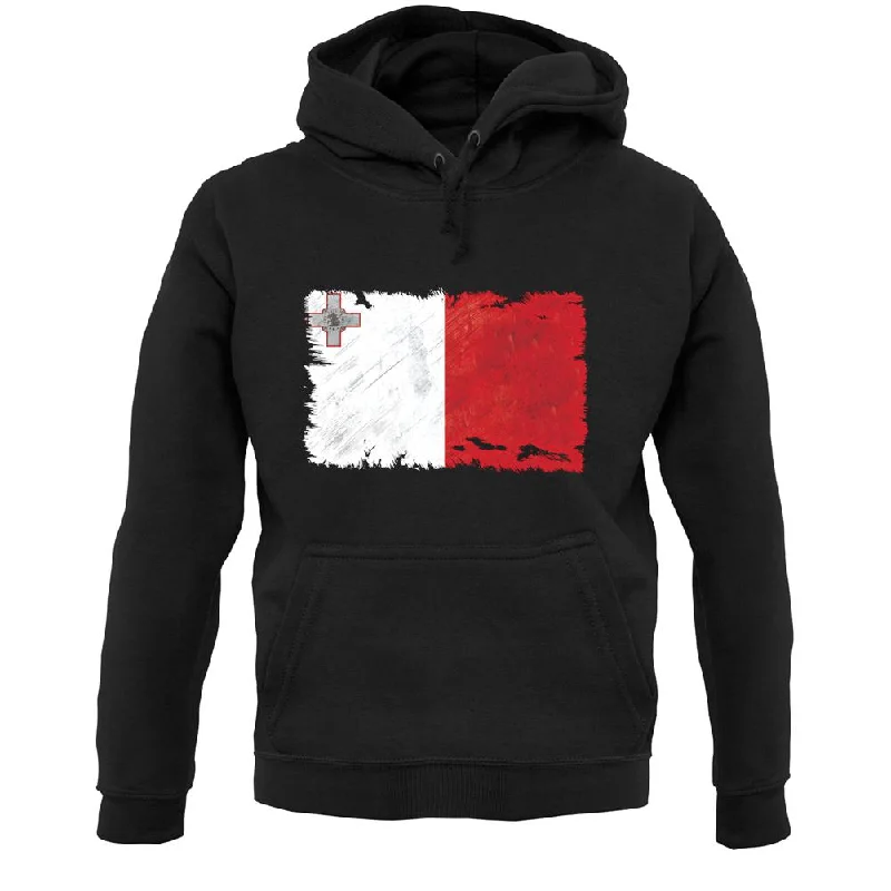 Exclusive Online Offer Malta Grunge Style Flag Unisex Hoodie