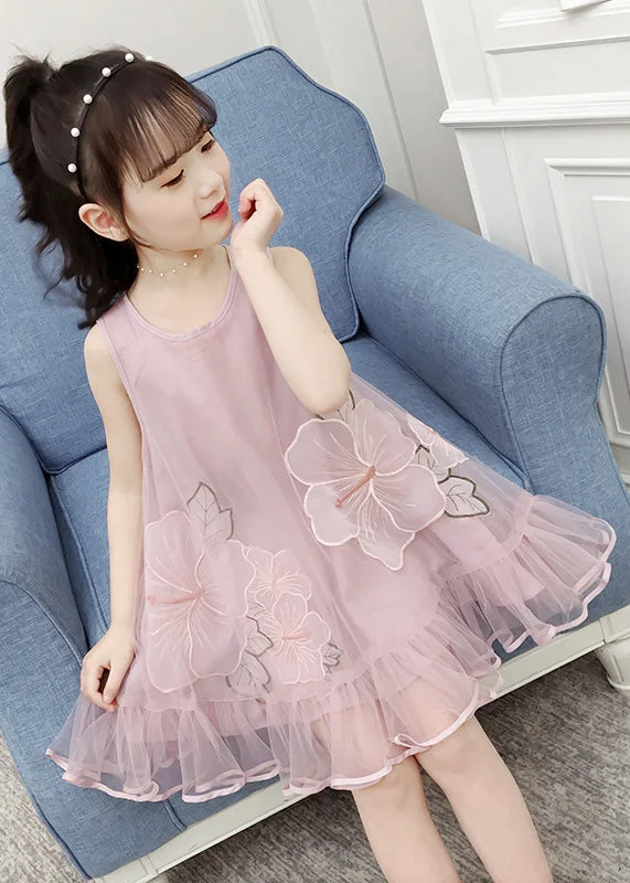 Final Markdown long sleeve dressFine Pink O-Neck Patchwork Embroideried Patchwork Tulle Girls Long Dresses Sleeveless Final Markdown long sleeve dressFine Pink O-Neck Patchwork Embroideried Patchwork Tulle Girls Long Dresses Sleeveless