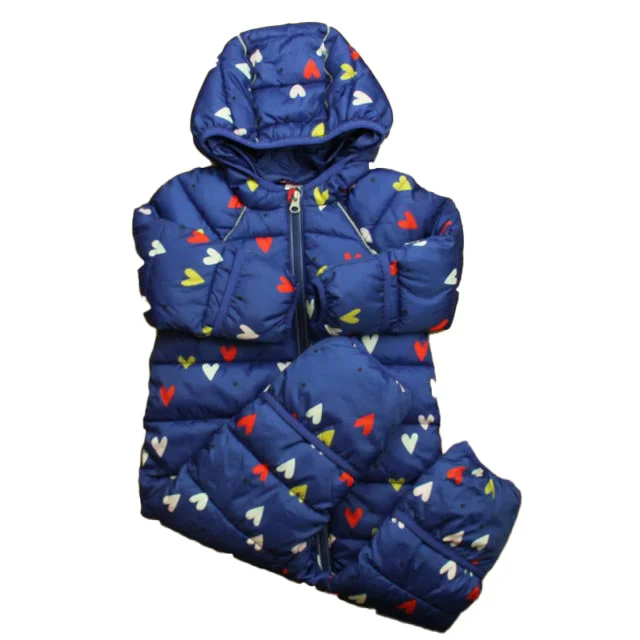 Referral Discount sporty outerwearHanna Andersson Girls Blue Hearts Snowsuit