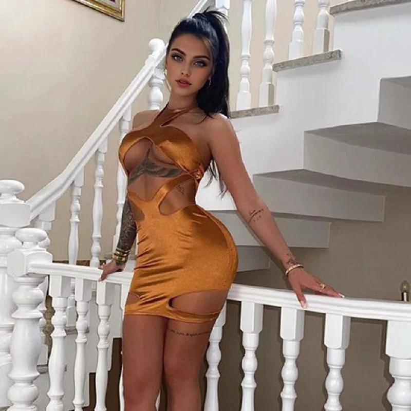 Epic Deals summer floral dressJulia Fashion - Sexy Hollow Out Backless Bodycon Mini Dress