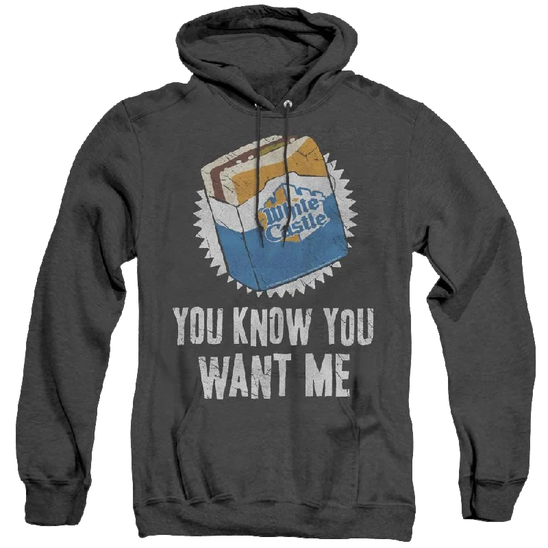 Weekend Deal White Castle Want Me - Heather Pullover Hoodie