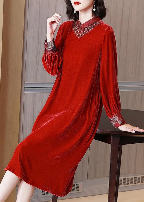 Deep Discounts oversized dressNew Red Lace Up Hollow Out Silk Velour Long Dress Long Sleeve Deep Discounts oversized dressNew Red Lace Up Hollow Out Silk Velour Long Dress Long Sleeve