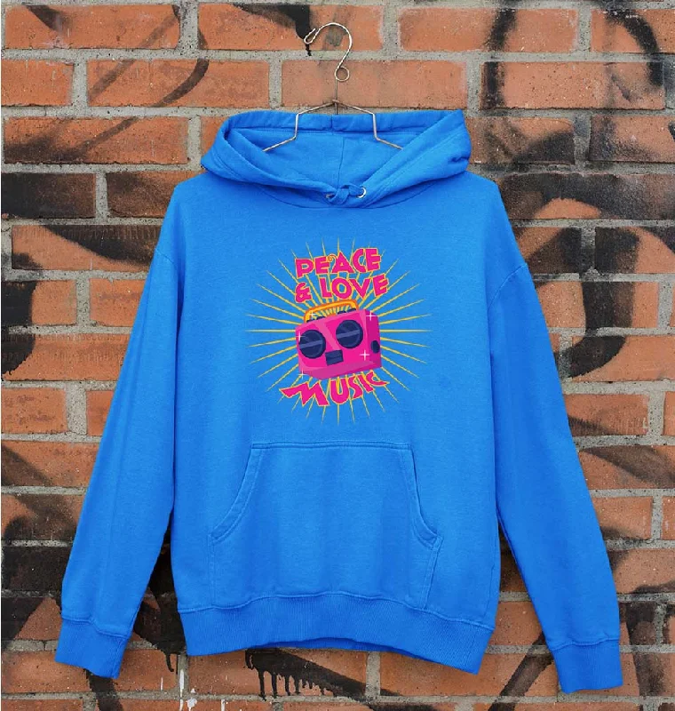 Flash Deals Psychedelic Music Peace Love Unisex Hoodie for Men/Women