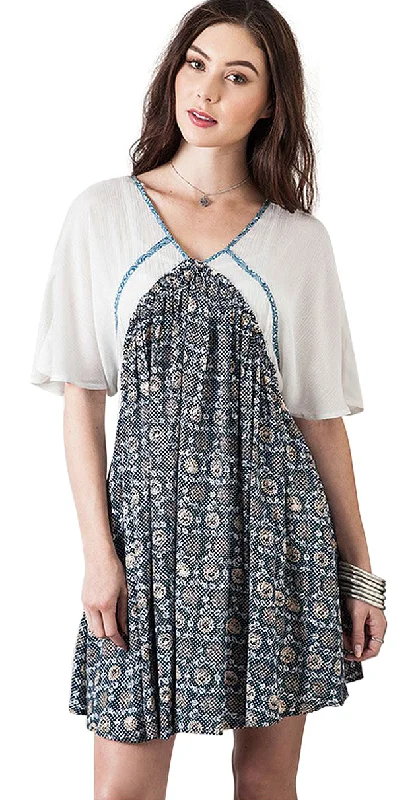 Closeout Sale velvet dressAngel Sleeve Day Dress, Ivory