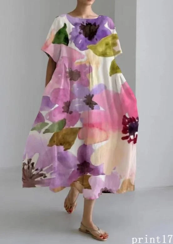 Markdown Madness cocktail party dressFlower print17 Cotton Dresses Pockets Patchwork Spring