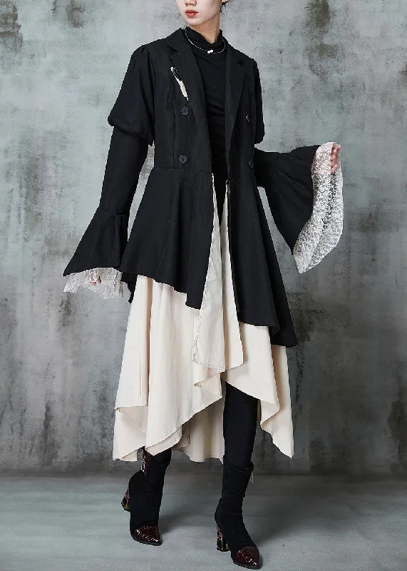 Early Access wool dressStylish Black Asymmetrical Patchwork Spandex Fake Two Piece Dresses Fall Early Access wool dressStylish Black Asymmetrical Patchwork Spandex Fake Two Piece Dresses Fall