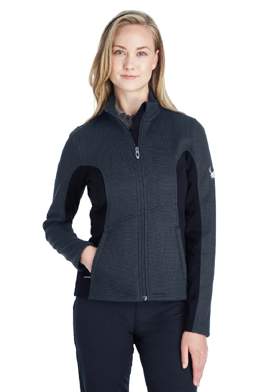 Exclusive Savings long coatSpyder Womens Constant Full Zip Sweater Fleece Jacket - Frontier Blue/Black