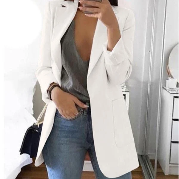 Incredible Offers padded puffer coatWomens Cardigan Jackets Open Front Solid Color Casual Oversized Long Blazer