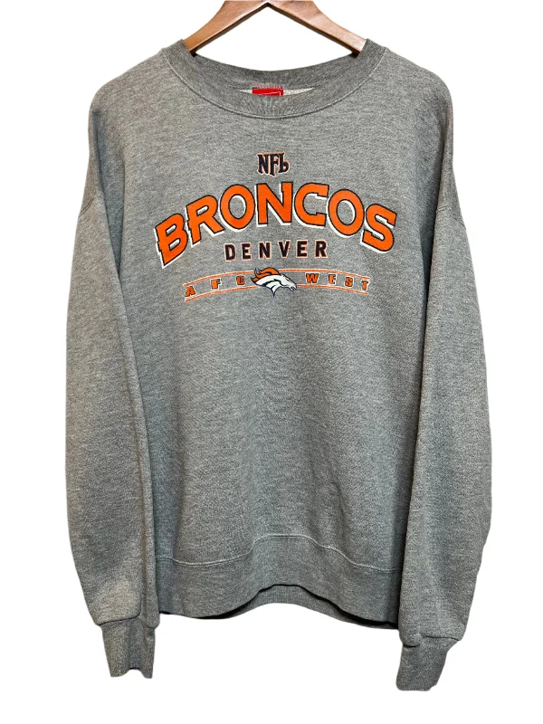 Stock Up and Save comfy workout sweatshirtNFL Broncos Mens Grey Sweatshirt (Size XL)