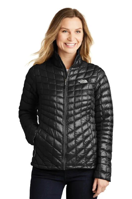 Super Sale raincoatThe North Face Womens ThermoBall Trekker Water Resistant Full Zip Jacket - Matte Black