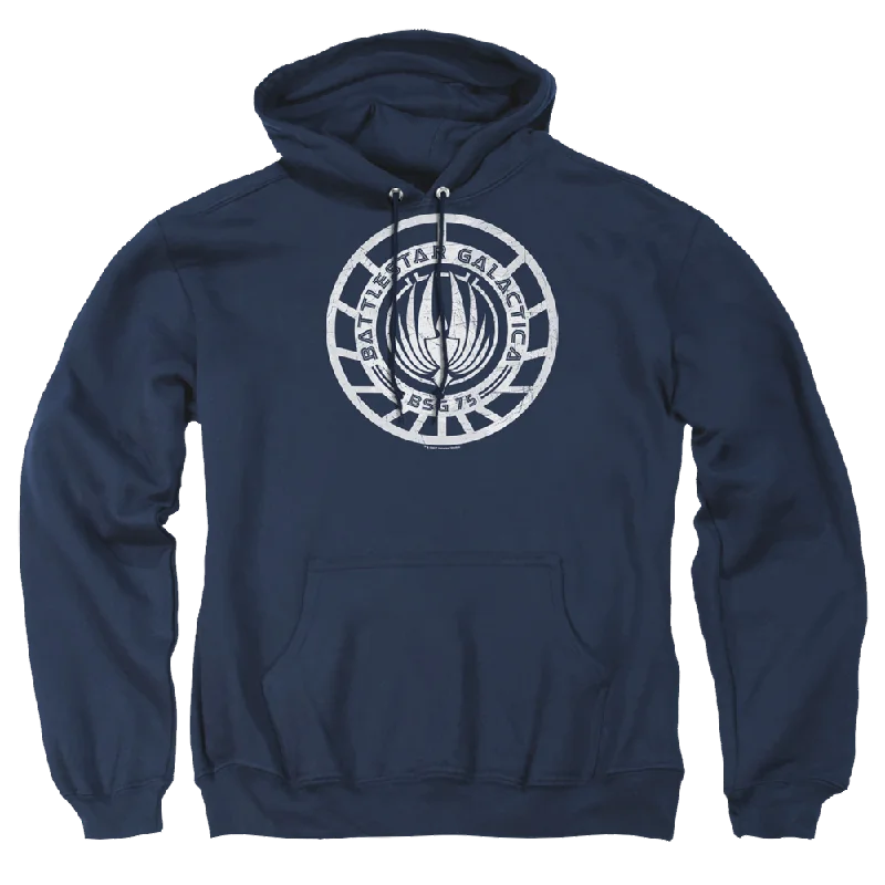 YEAR-End Clearance Battlestar Galactica Scratched Bsg Logo - Pullover Hoodie