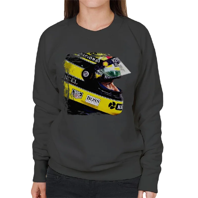 Price Drop athletic style hoodieMotorsport Images Aryton Senna At Suzaka Japanese GP Women's Sweatshirt